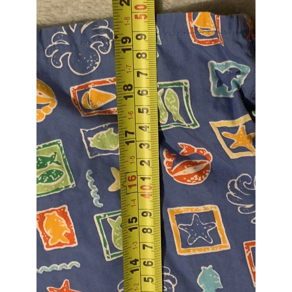Vintage Baby Oshkosh B'gosh Overalls Size 24 Months Sea Life Ocean Fish Crab